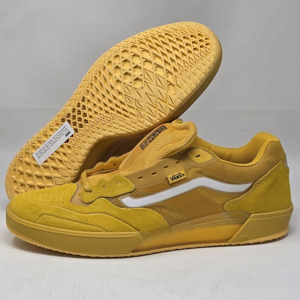 Vans Skate Ave 2.0 Lace Up Yellow Skateboarding Sneakers Men's Size 13 New